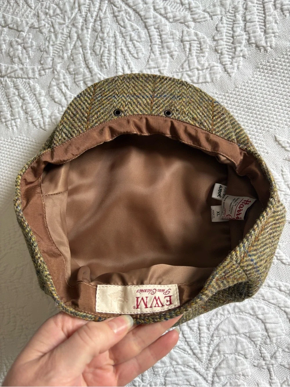 Harris Tweed pure new wool hat cap hunting cabbie newsboy 7 5/8